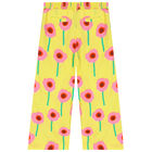 Girls Yellow Floral Trousers, 1, hi-res