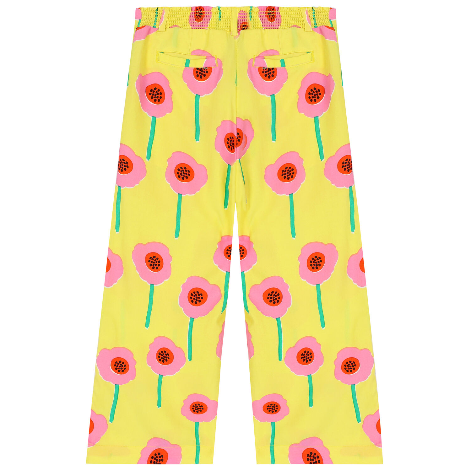 Girls Yellow Floral Trousers, 1, hi-res image number null