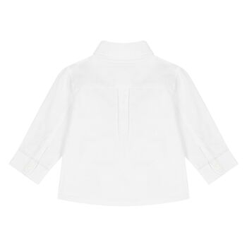 Younger Boys White Logo Shirt
