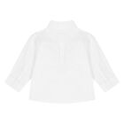 Younger Boys White Logo Shirt, 1, hi-res