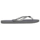 Girls Grey Logo Flip Flops, 1, hi-res