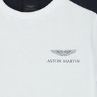 Boys White & Navy Logo T-Shirt, 1, hi-res