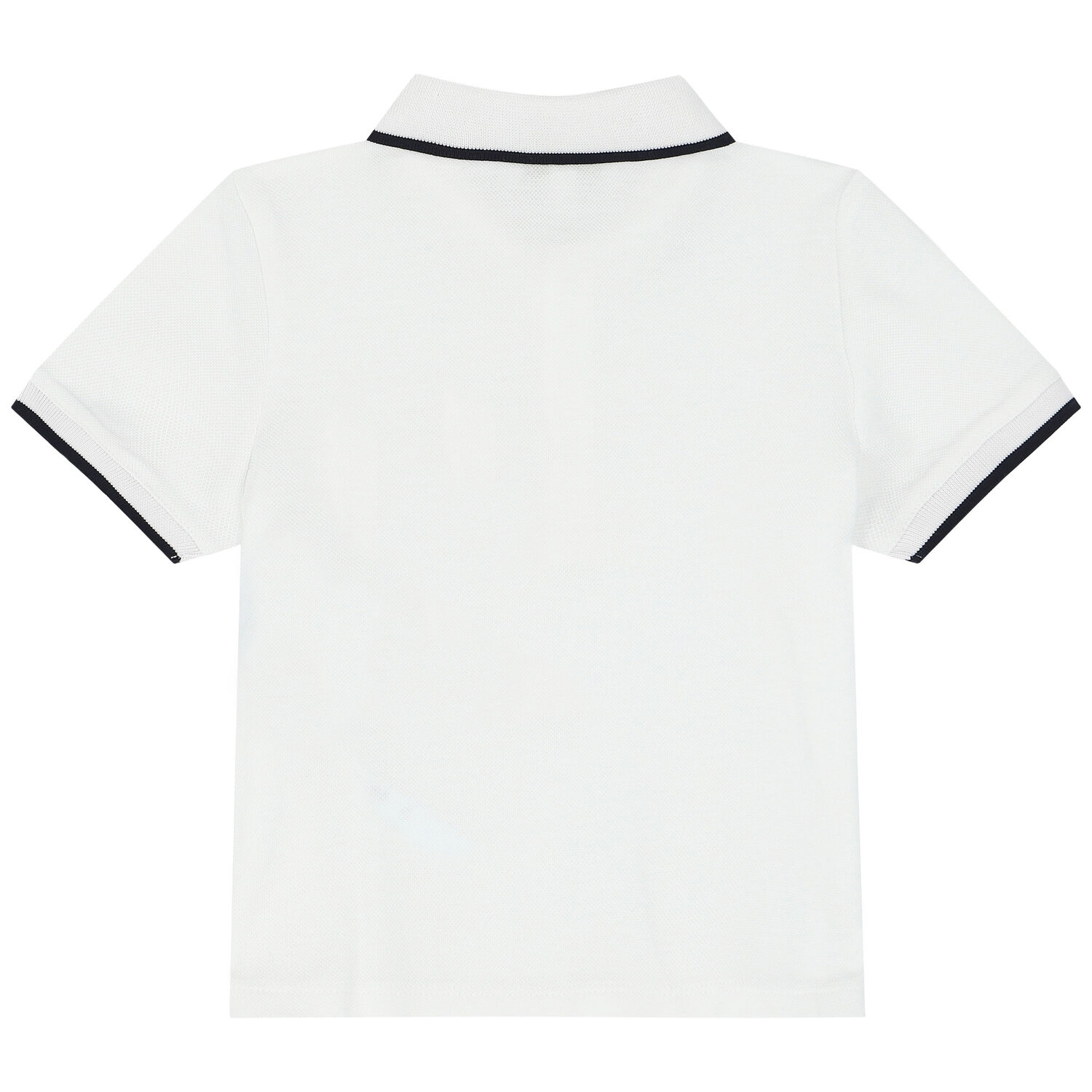 Younger Boys White Logo Polo Shirt, 1, hi-res