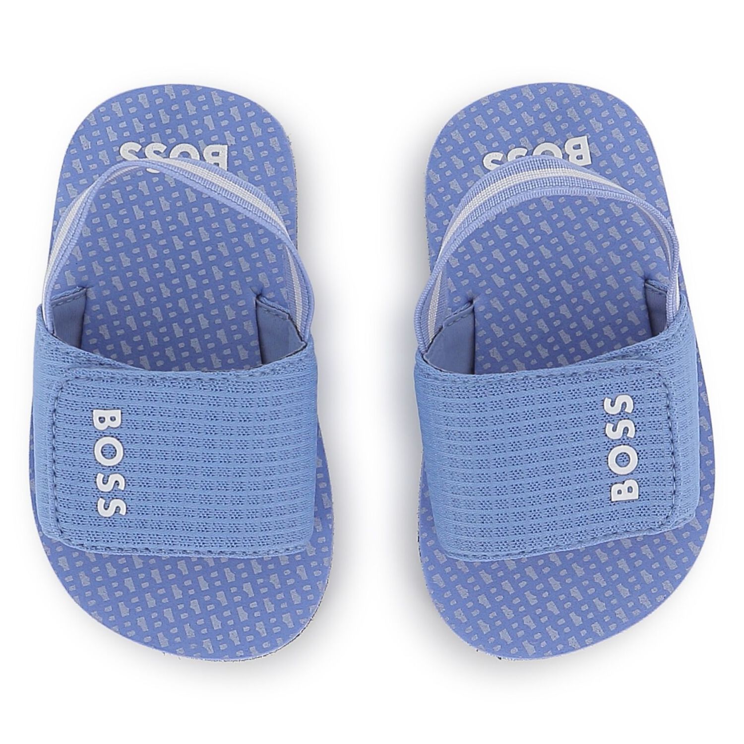 Boys Blue Logo Sandals, 2, hi-res