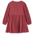 Girls Red Embroidered Dress, 1, hi-res