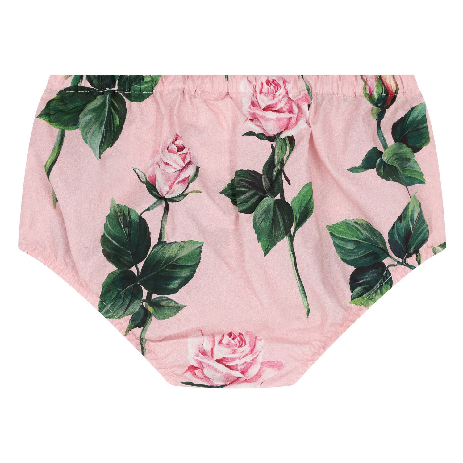 Baby Girls White & Pink Rose Dress Set, 1, hi-res