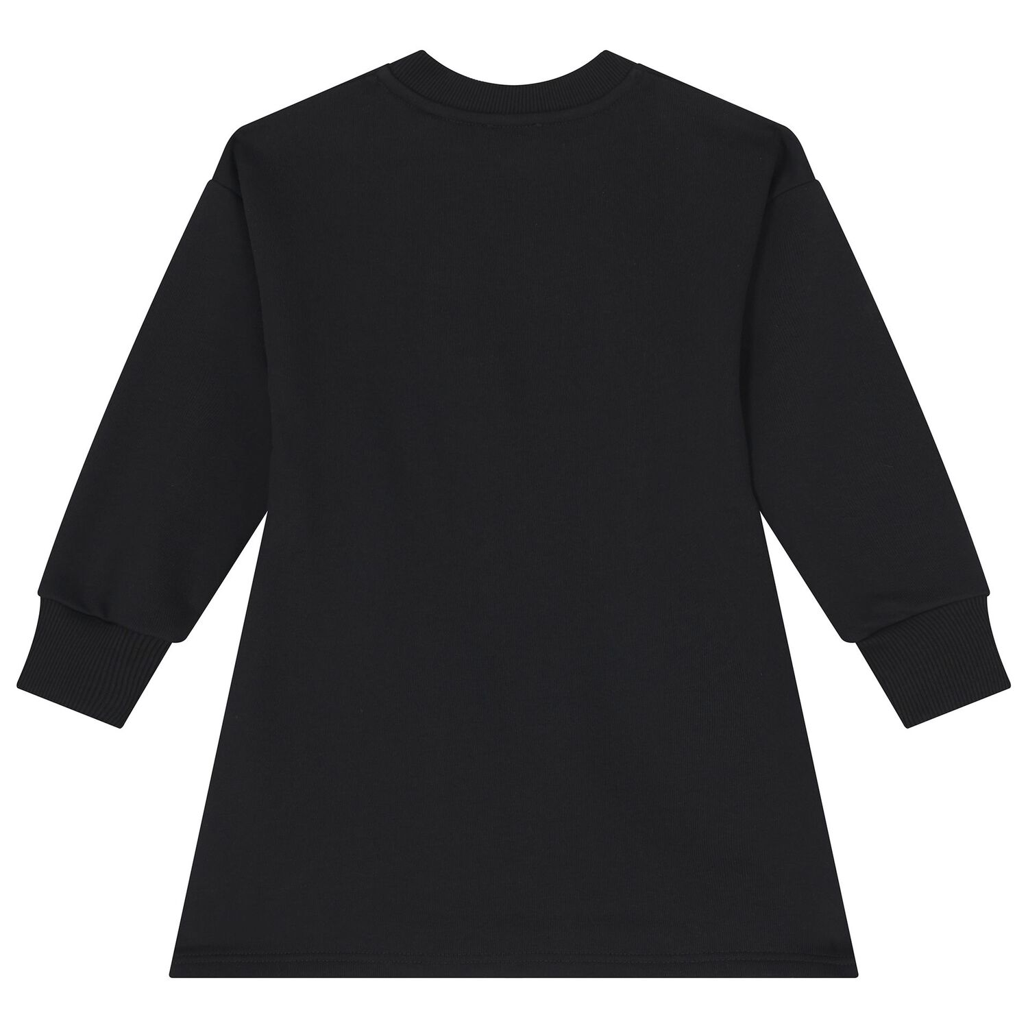 Girls Black Logo Dress, 1, hi-res