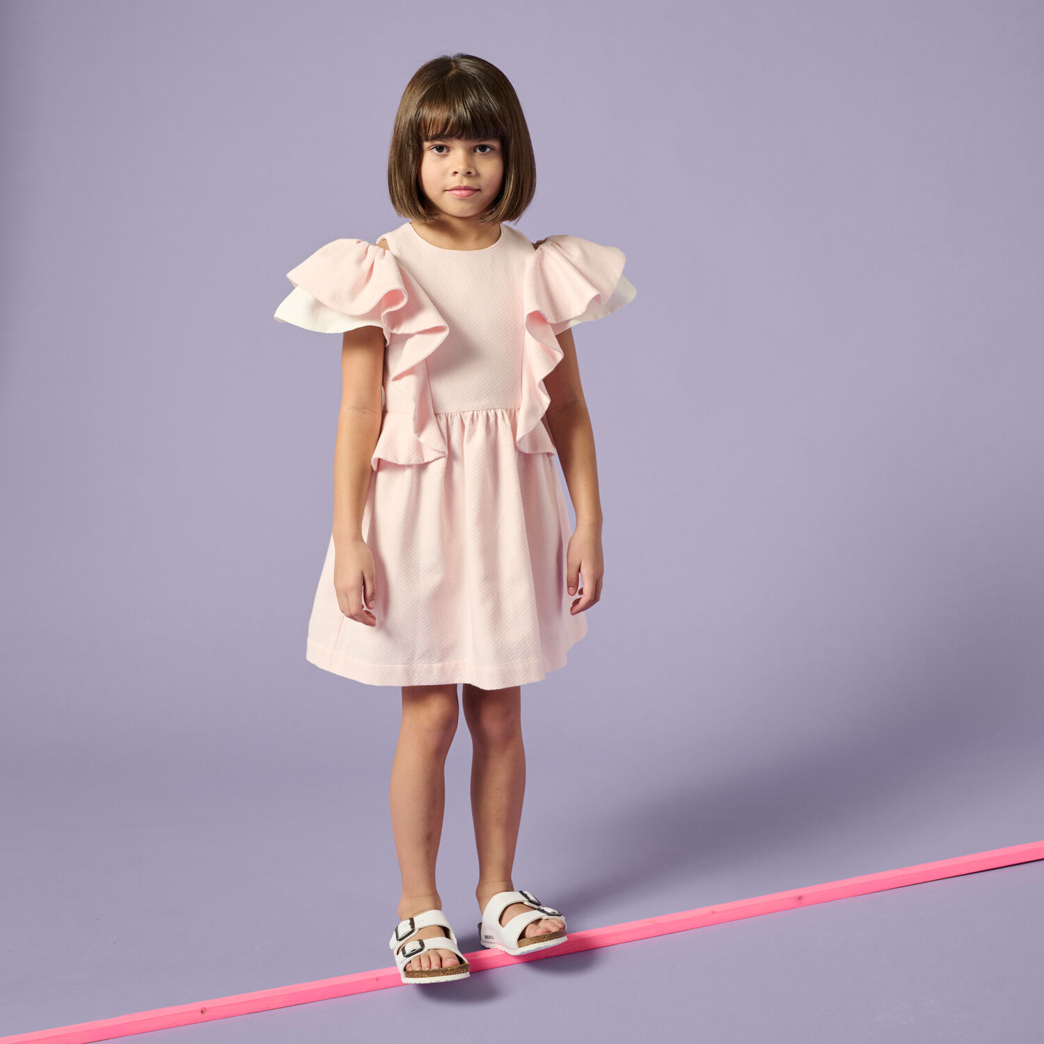 Girls Pink Dress, 2, hi-res