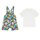 Baby Boys Multi-Coloured Dungaree Set, 1, hi-res