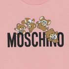 Younger Girls Pink Teddy Bear  Logo T-Shirt, 5, hi-res