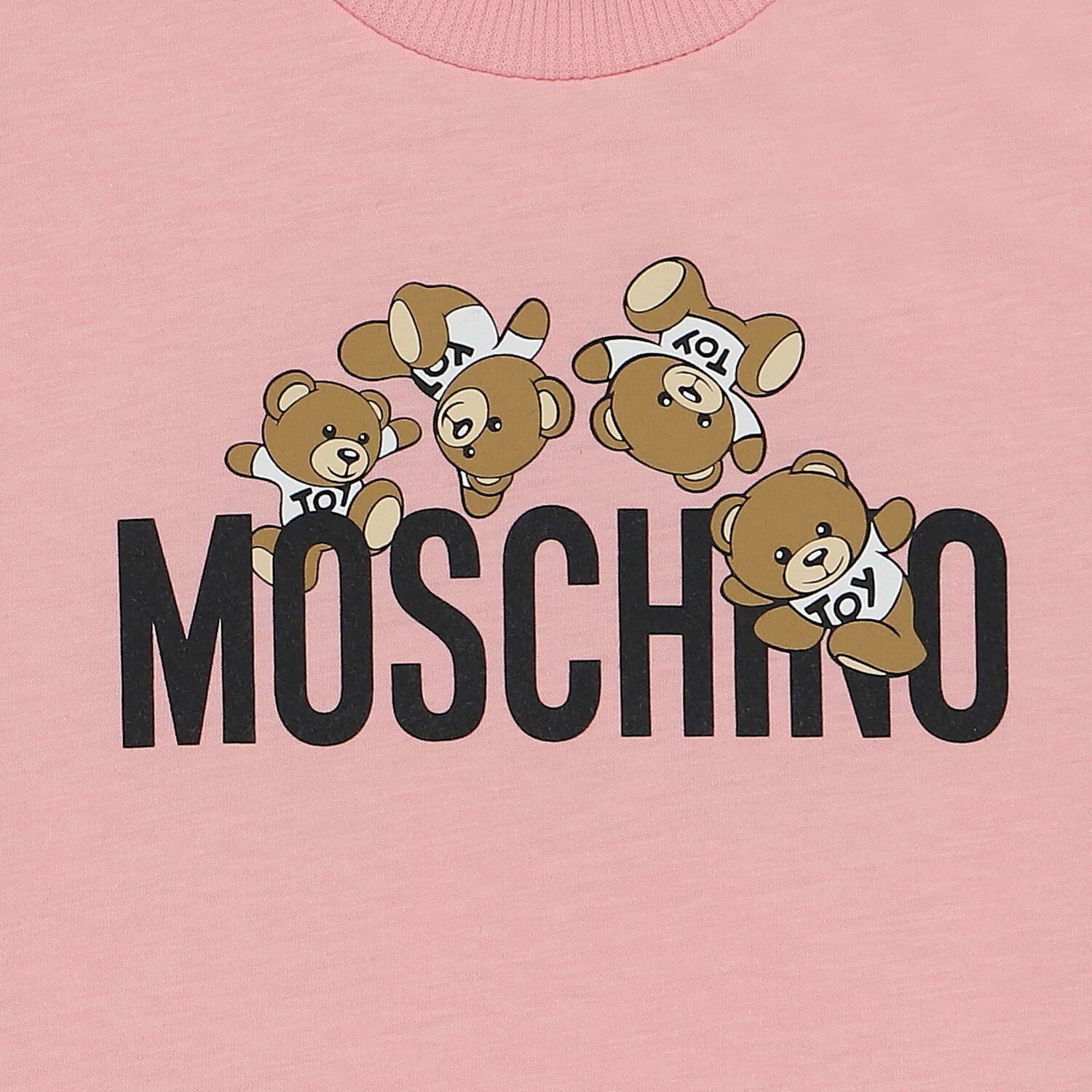 Younger Girls Pink Teddy Bear  Logo T-Shirt, 5, hi-res