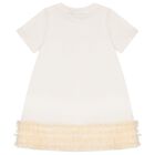 Girls Ivory Heartbag Print Dress, 1, hi-res