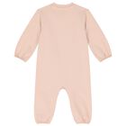 Baby Girls Pink Logo Romper, 1, hi-res