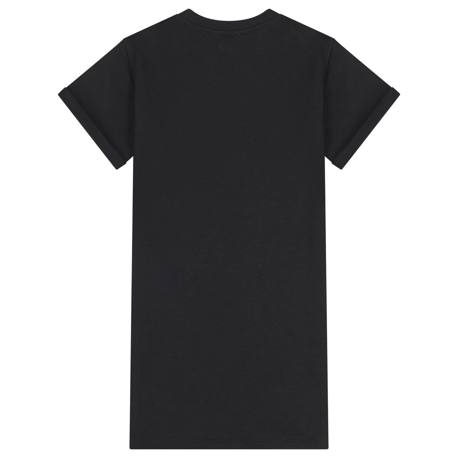 Girls Black Teddy Bear Logo Dress, 2, hi-res