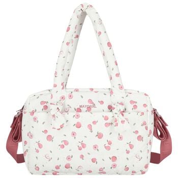 Baby Girls White & Pink Waterproof Baby Changing Bag