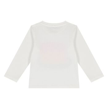 Younger Girls White Jelly Long Sleeve Top