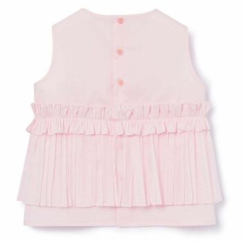 Girls Pink Ruffle Top