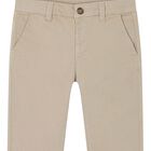 Boys Beige Trousers , 1, hi-res