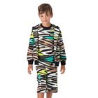 Boys Boys Multi-Coloured Zigzag Logo Shorts, 1, hi-res