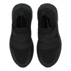 Boys Black Logo Trainers, 1, hi-res