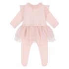 Baby Girls Pink Bow Babygrow Set, 1, hi-res