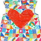 Girls Multi-Coloured Hearts Dress, 1, hi-res