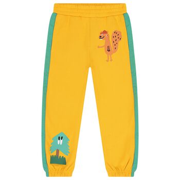 Boys Yellow & Green Squirrel Joggers