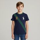 Boys Navy Blue Logo T-Shirt, 1, hi-res