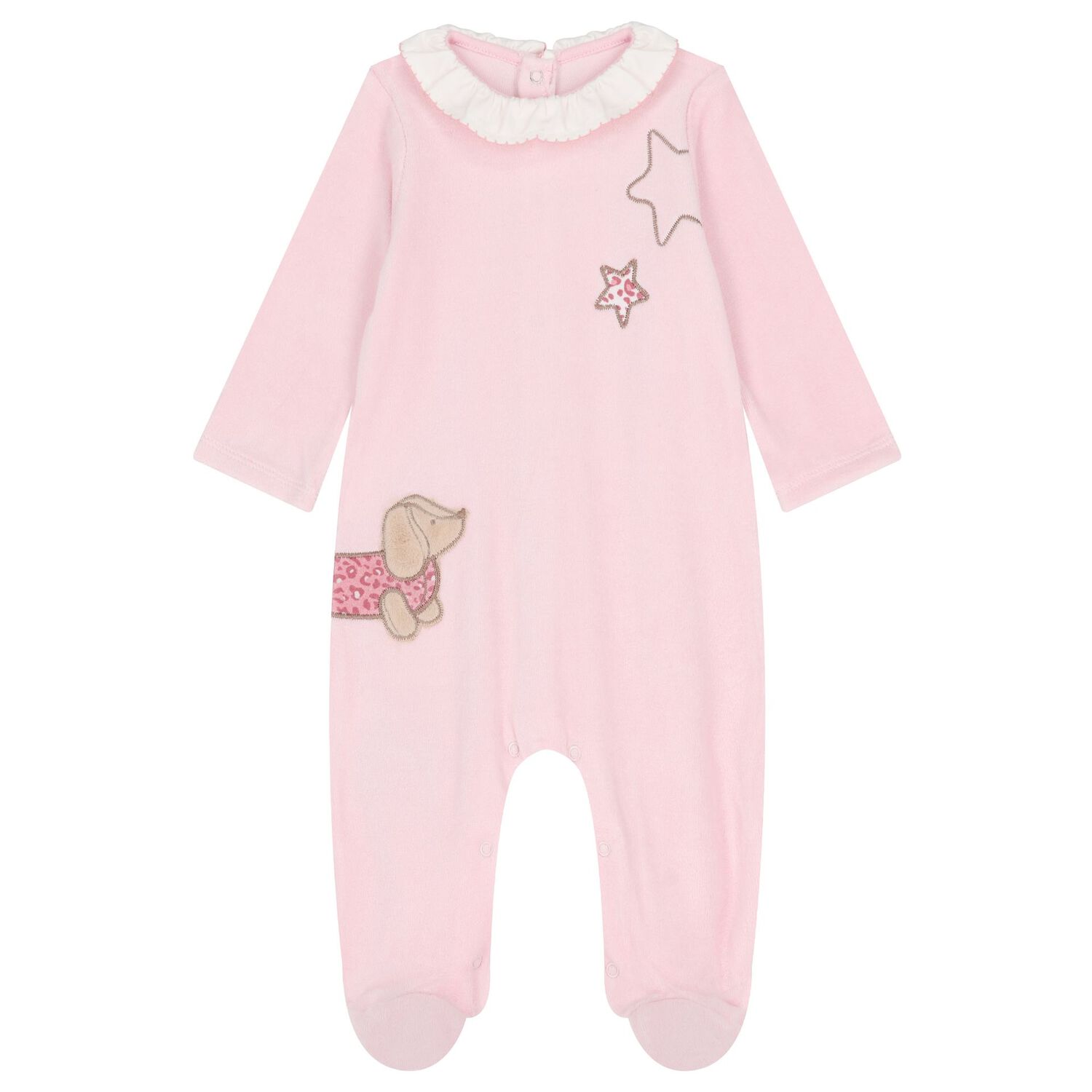 Baby Girls Pink Babygrows ( 2-Pack ), 1, hi-res