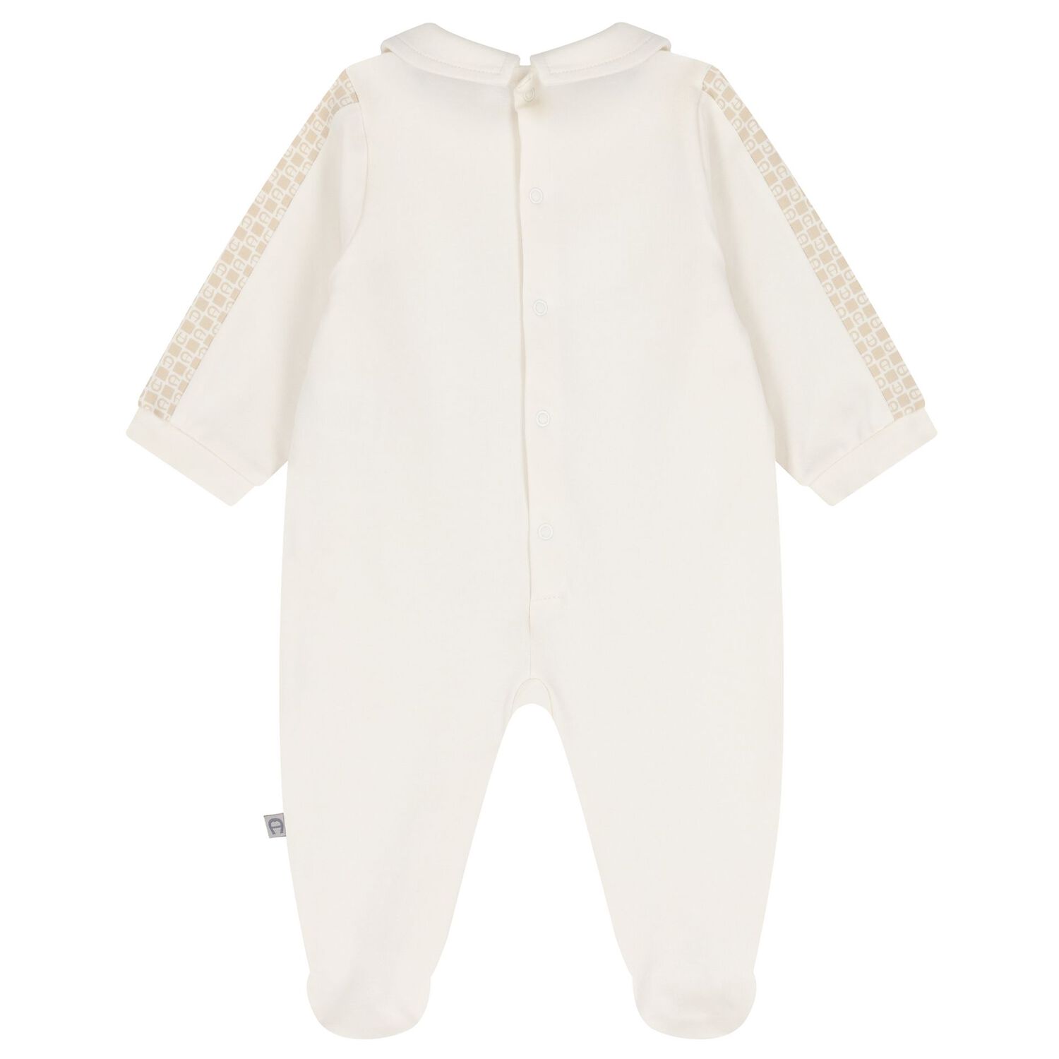 Ivory Teddy Bear Logo Babygrow, 1, hi-res