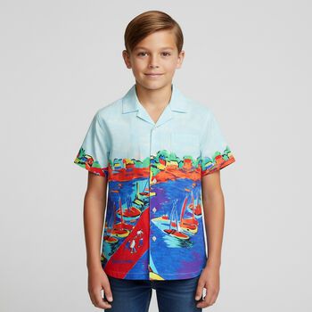 Boys Blue Logo Shirt