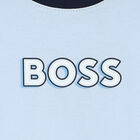 Baby Boys Blue Logo Romper, 1, hi-res