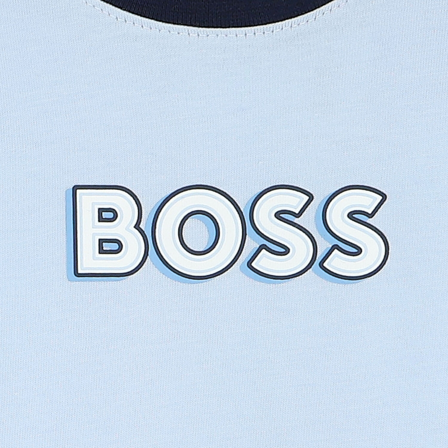 Baby Boys Blue Logo Romper, 1, hi-res