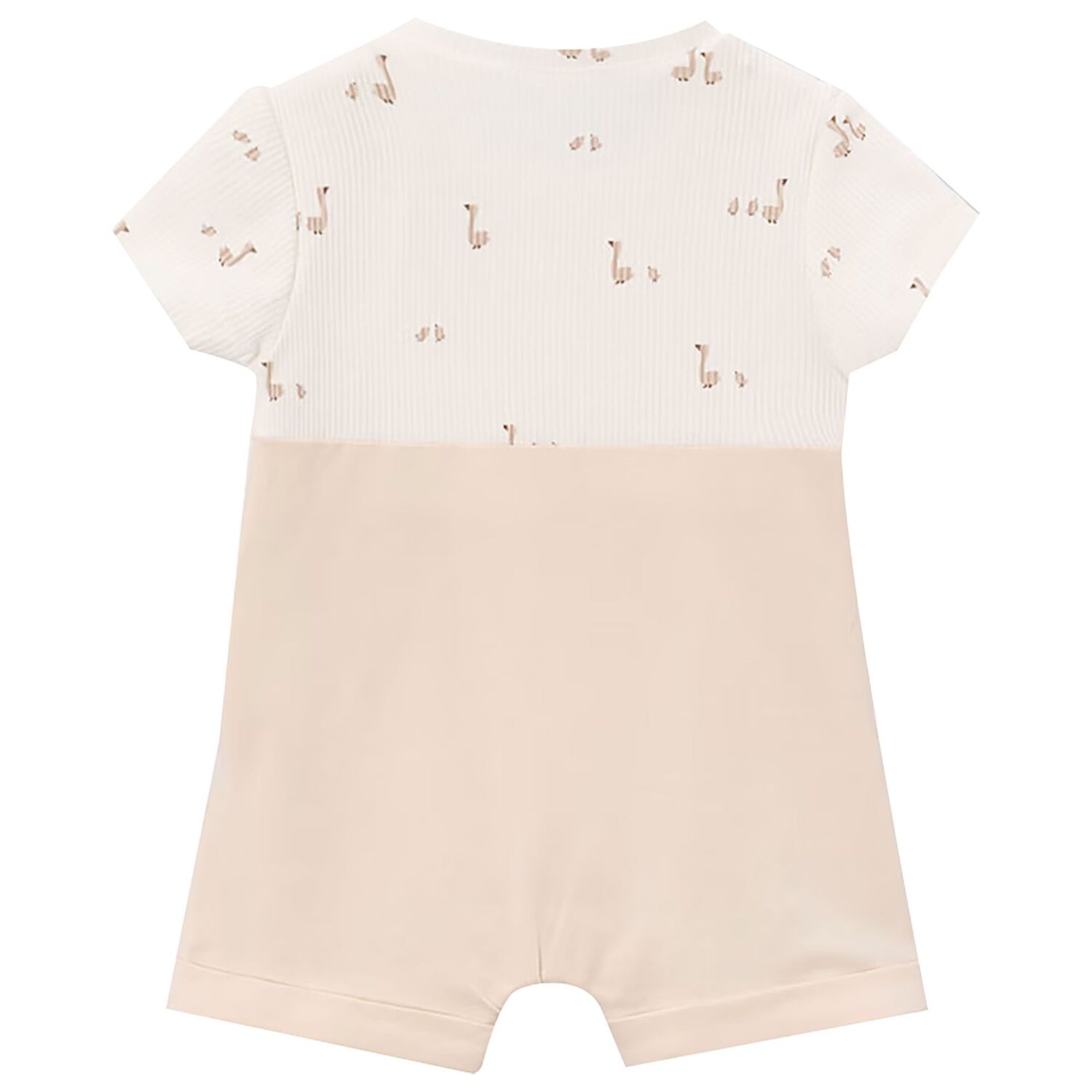 Beige & Ivory Baby Romper, 3, hi-res