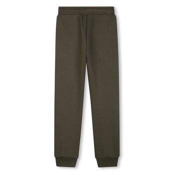 Boys Green Logo Joggers