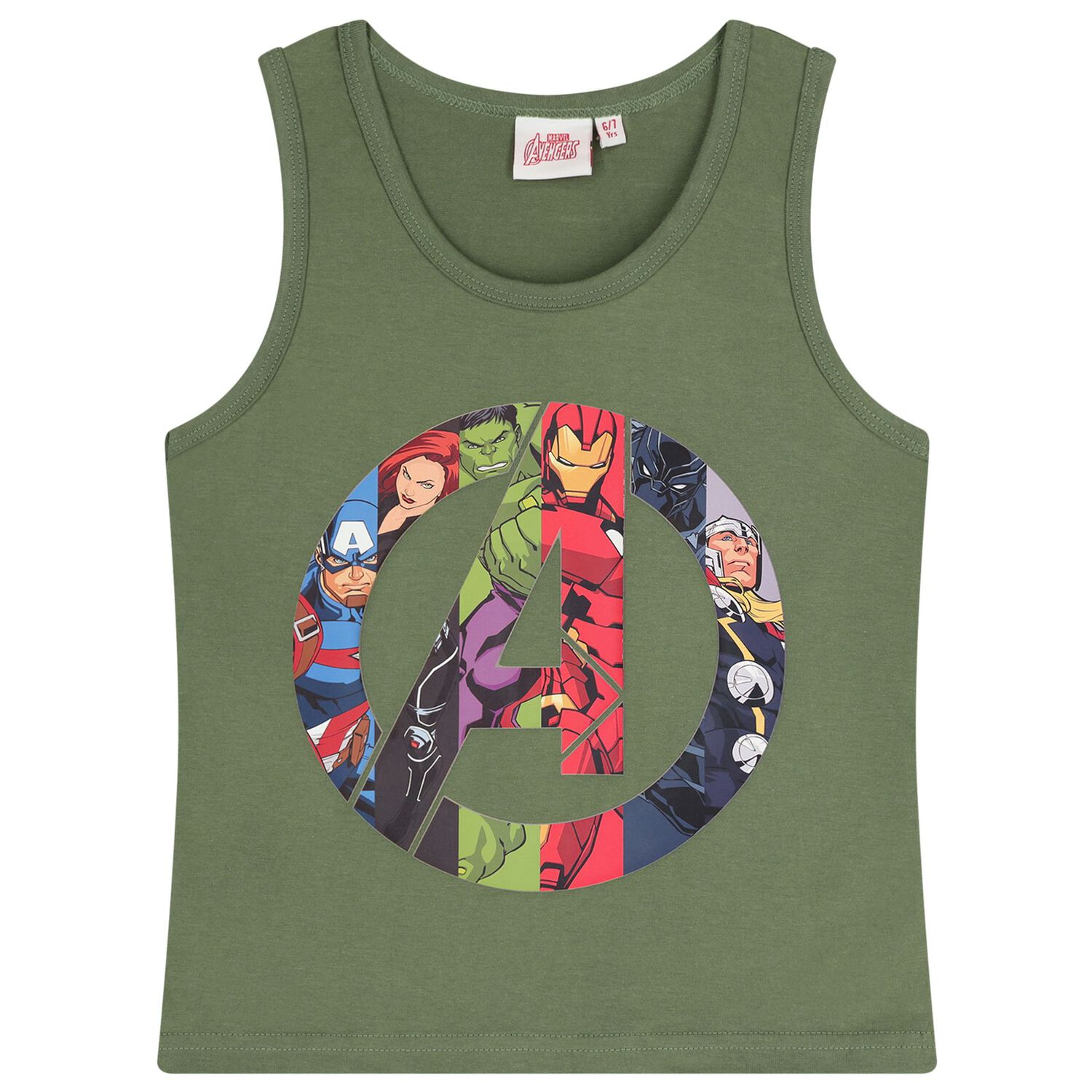 Boys Green Avengers Shorts Set, 1, hi-res