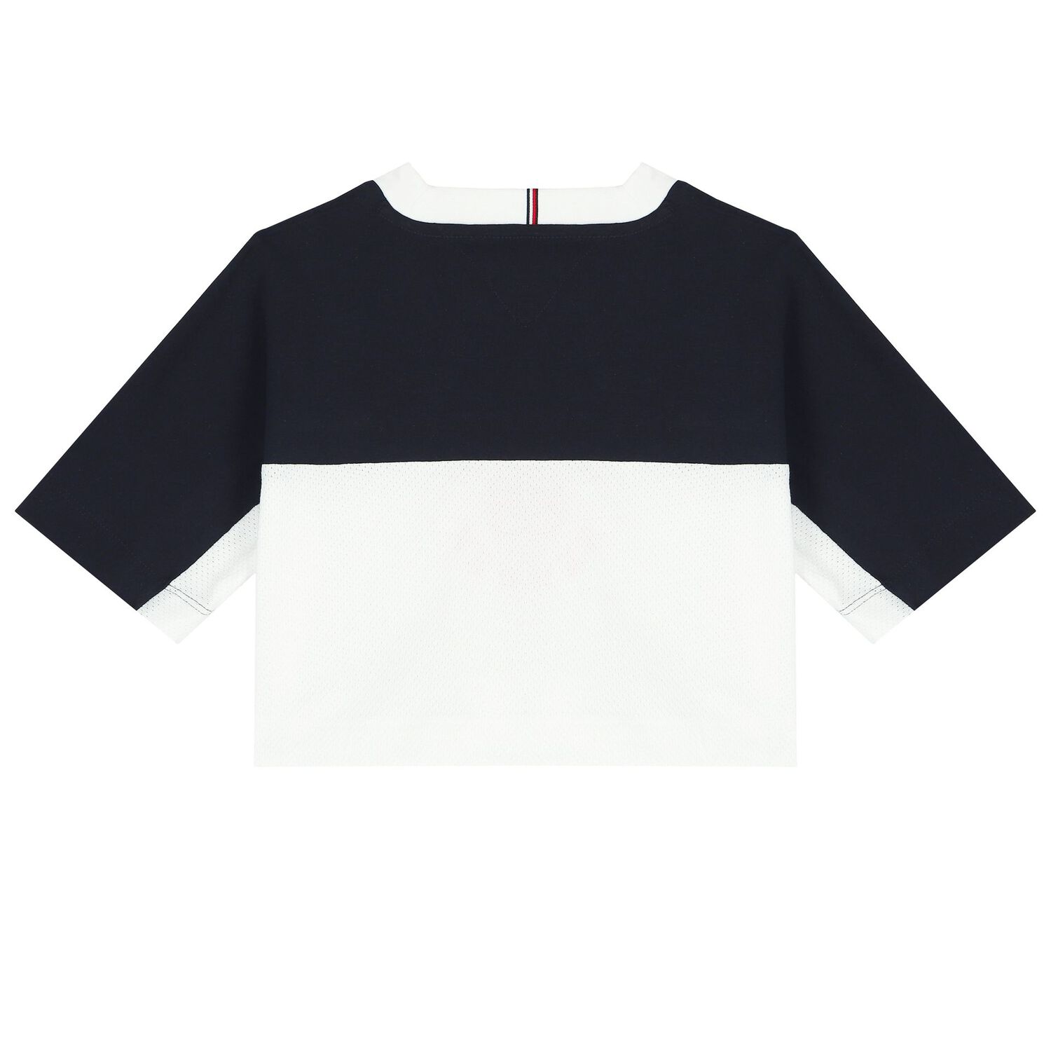 Girls White & Navy Blue Logo T-Shirt, 1, hi-res