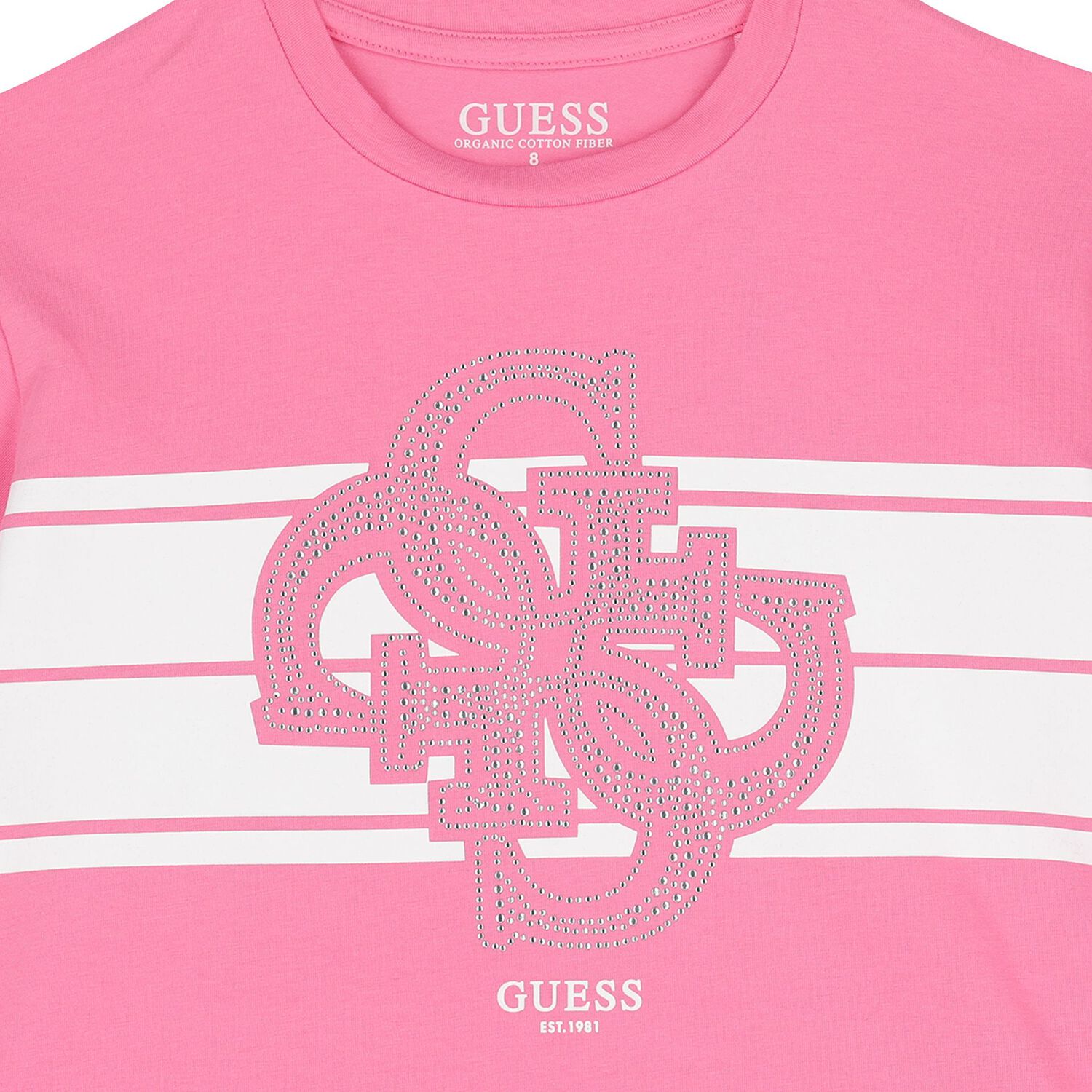 Girls Pink Embellished Logo T-Shirt, 1, hi-res image number null