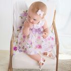 Baby Girls White Floral Dress, 1, hi-res