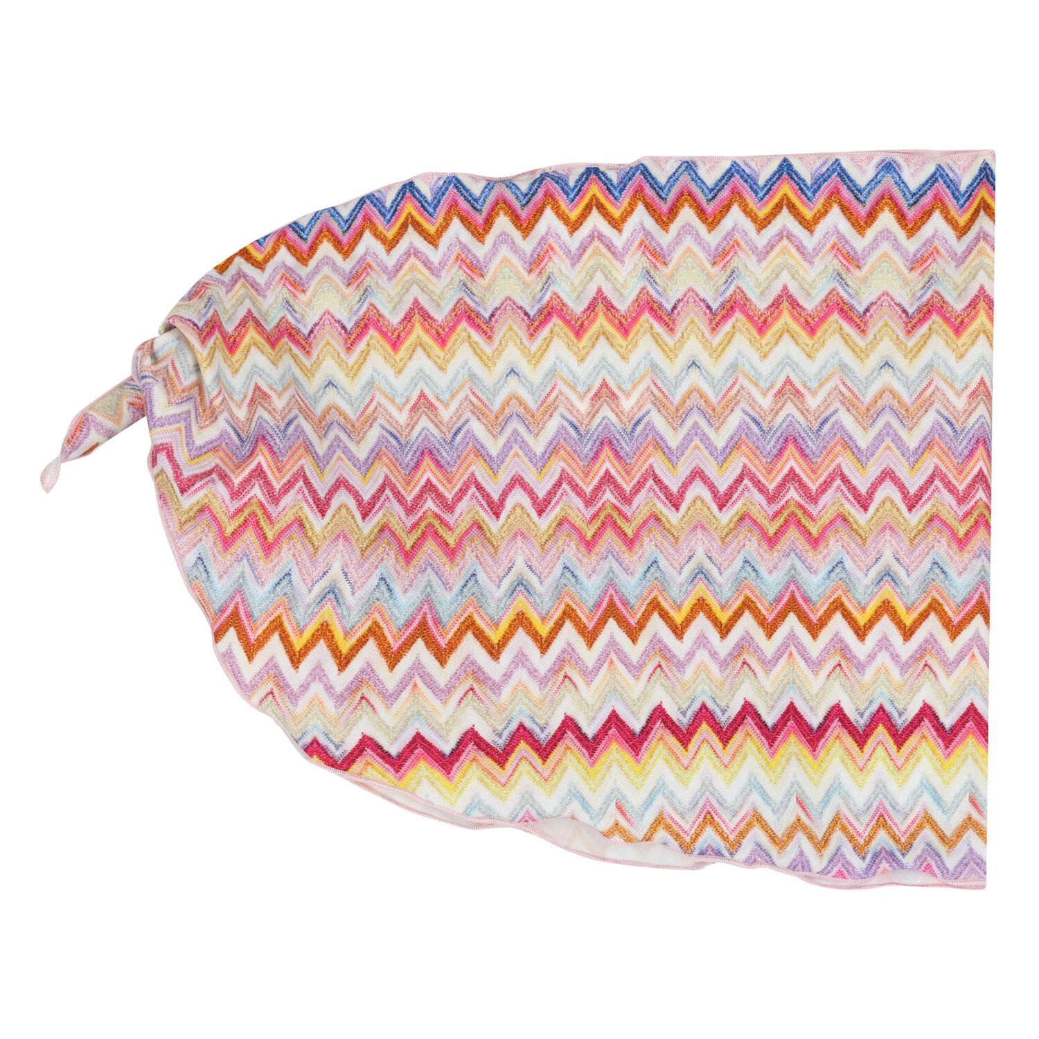 Girls Multi-Coloured Zigzag Beach Skirt, 2, hi-res