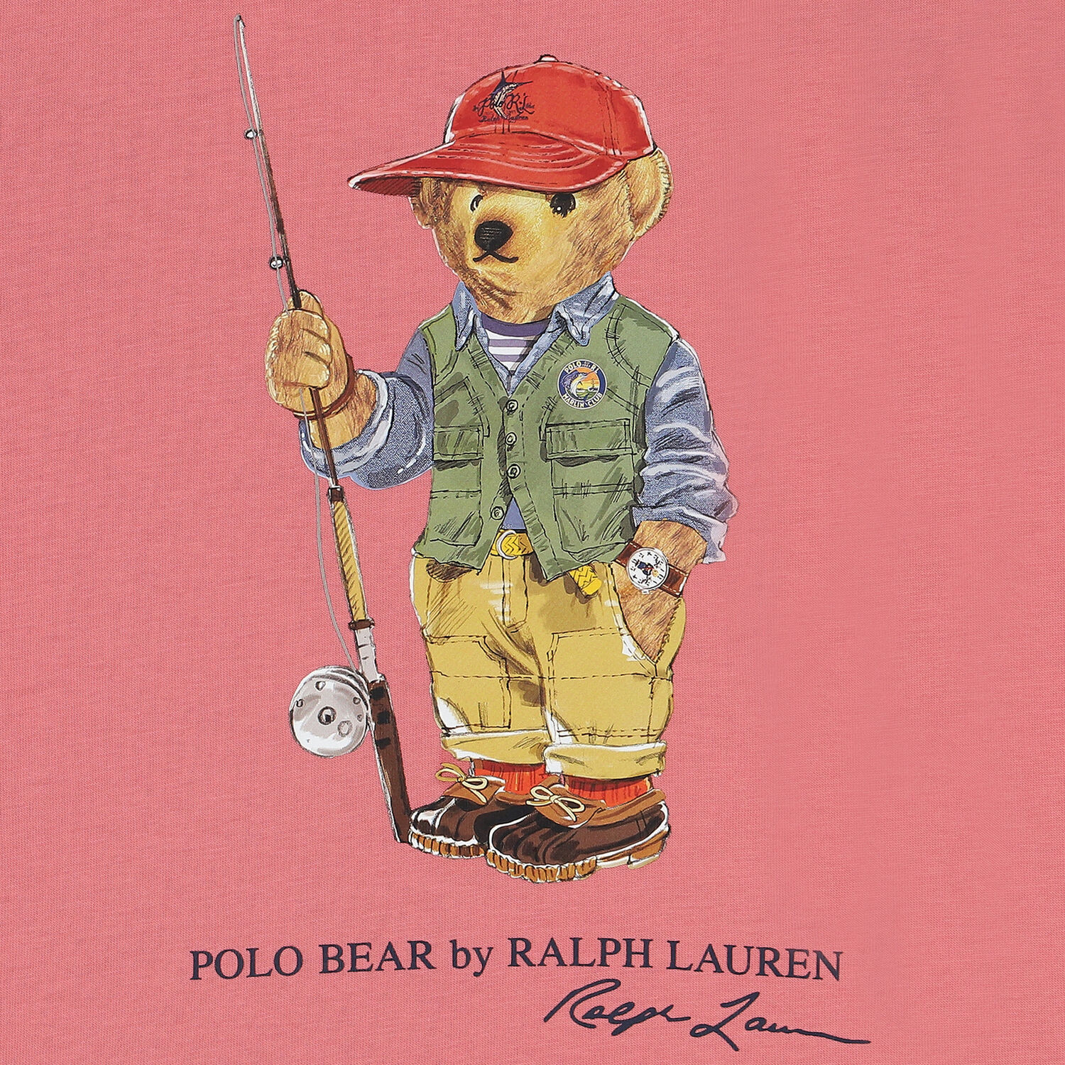 Boys Pink Polo Bear T-Shirt, 1, hi-res