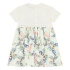 Younger Girls Ivory Butterflies Logo Dress, 1, hi-res
