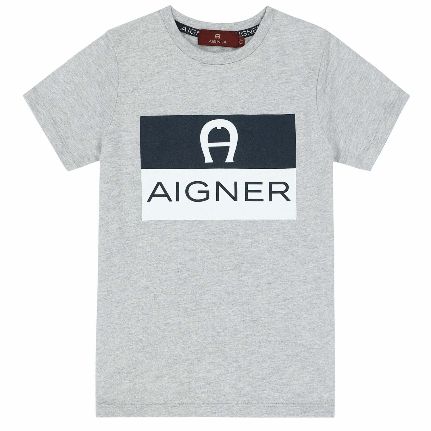 Boys Grey Logo T-shirt, 2, hi-res