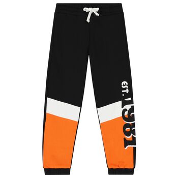 Boys Black Logo Joggers