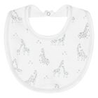 White & Grey Giraffe Baby Bib, 1, hi-res
