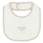 Ivory & Beige Logo Babygrow Set, 3, hi-res