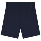 Boys Blue & Navy Blue Logo Shorts Set, 1, hi-res