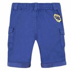 Boys Blue Cotton Shorts, 1, hi-res
