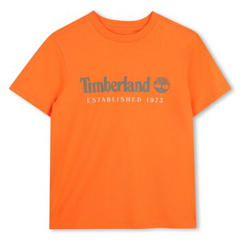 Boys Orange Logo T-Shirt