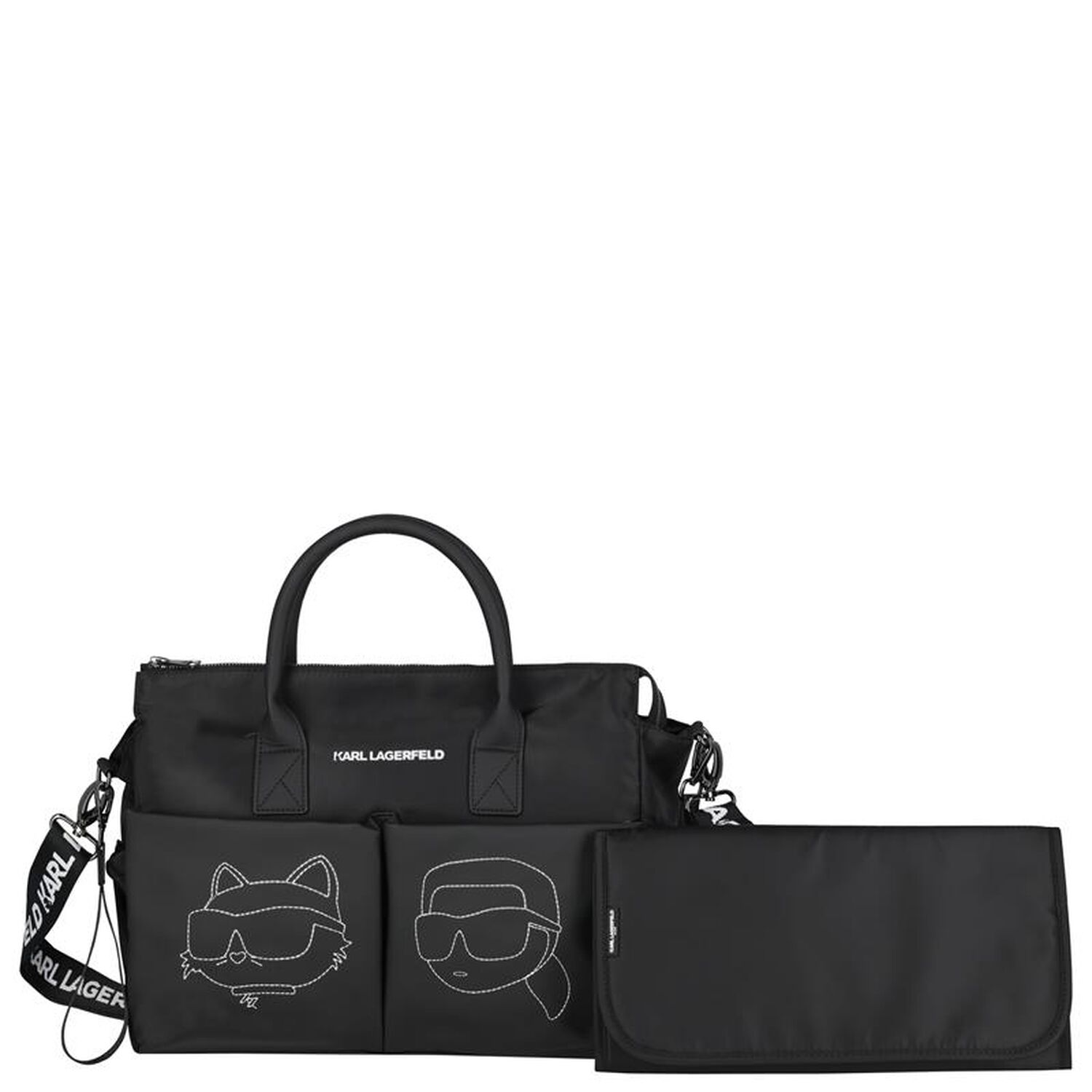 Black Ikonik Baby Changing Bag, 1, hi-res